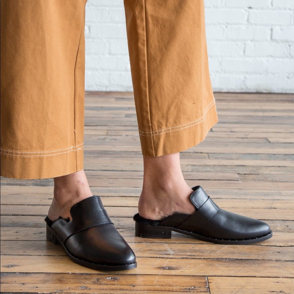 Freda Salvador Mules with Fur - Gently Used